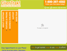 Tablet Screenshot of clientrak.com